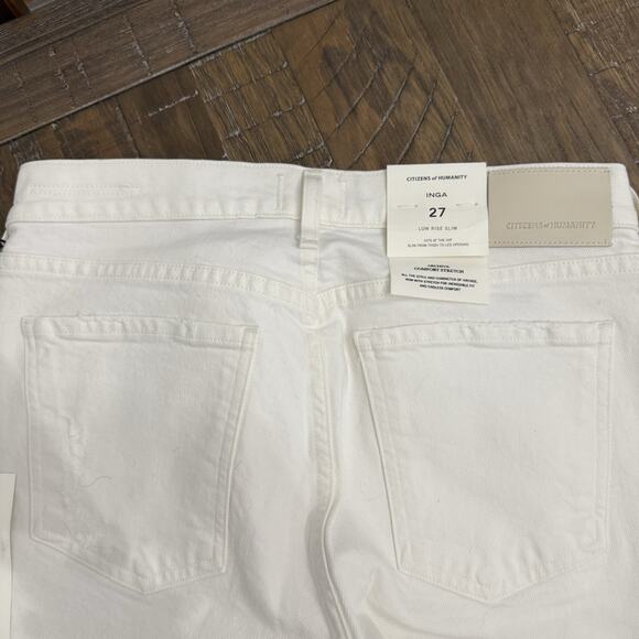 Citizens of Humanity Inga Slim Premium Denim jeans Women’s size 27 Cream - Picture 12 of 12